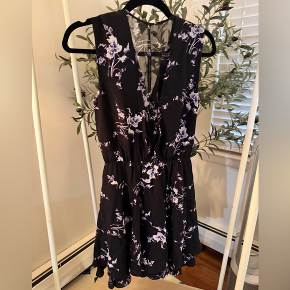 Rebecca Taylor 100% Silk Floral Black Dress - Picture 6 of 11